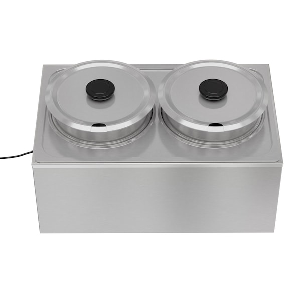 Koolmore Bain Marie Countertop Food Warmer, Soup Station, and Buffet Table Server with Two Serving Pots - CFW-4