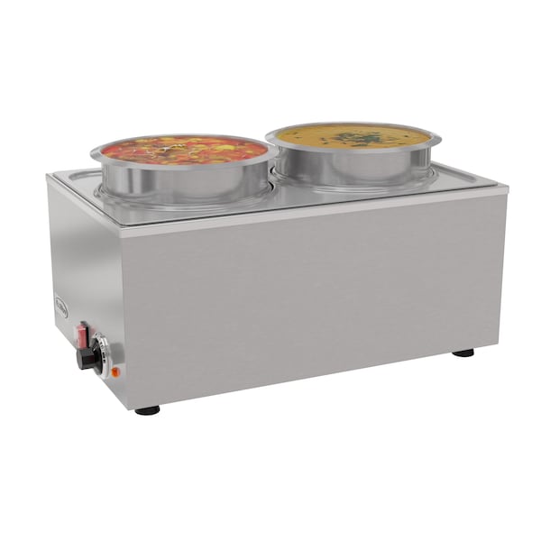Koolmore Bain Marie Countertop Food Warmer, Soup Station, and Buffet Table Server with Two Serving Pots - CFW-4