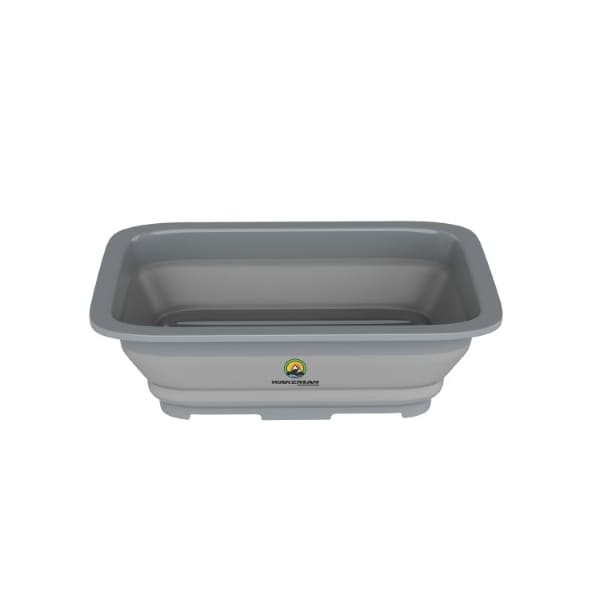 Leisure Sports Collapsible Multiuse Wash Bin, Portable Dish Tub/Ice Bucket with 10 L Capacity for Camping (Gray) - 945587CTB