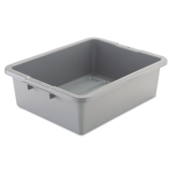 Rubbermaid Commercial Bus/Utility Box, 7.125gal, Gray - FG335100GRAY