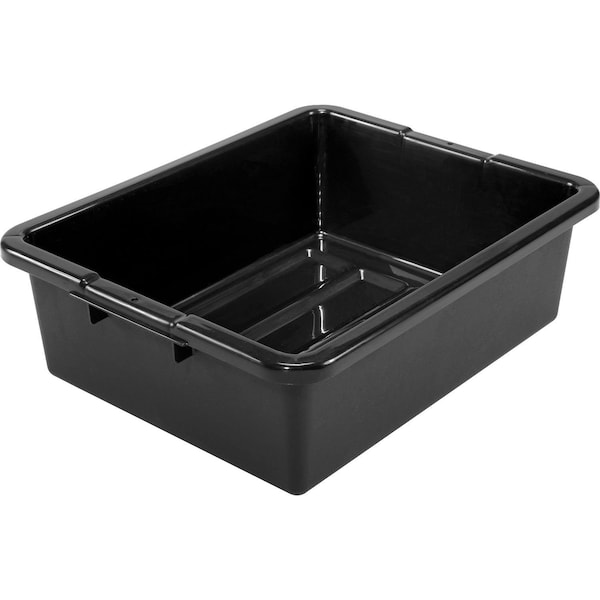 Global Industrial NSF Plastic Bus Tub, 21-1/2L x 17-3/4W x 7H, Black - 493683BK