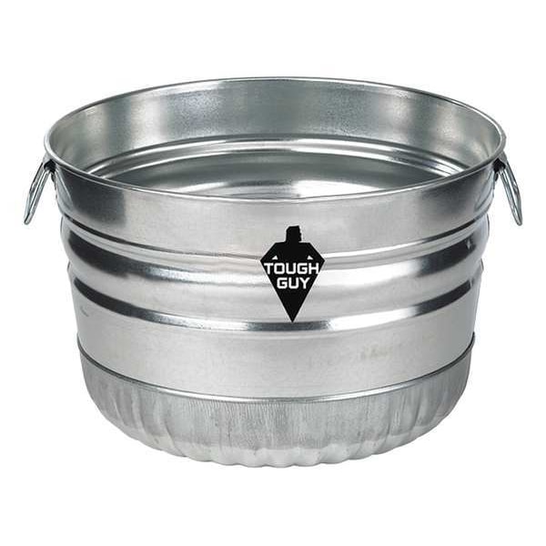 Zoro Select Utility Tub, 9-1/3 gal. gal., Silver - 3ANR9