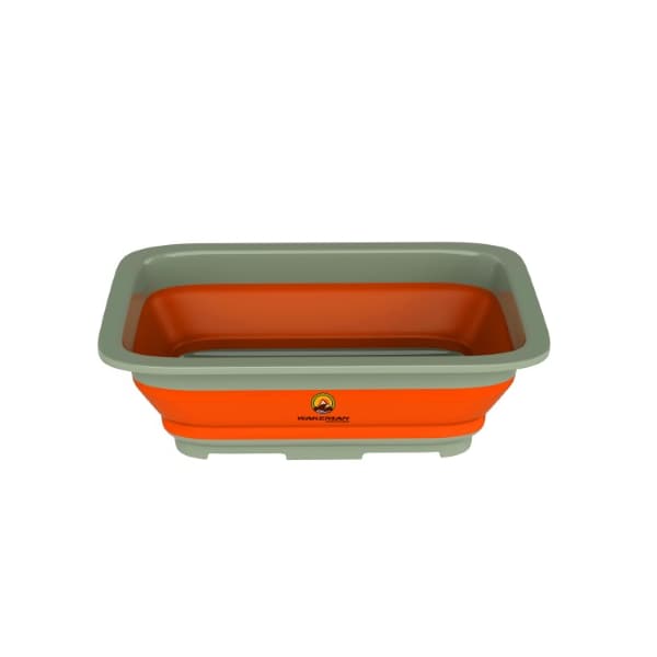 Leisure Sports Collapsible Multiuse Wash Bin, Portable Basin/Dish Tub/Ice Bucket with 10-liter Capacity (Orange) - 560376LFW