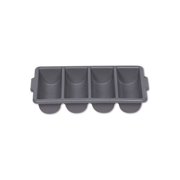 Rubbermaid Commercial Rubbermaid® Commercial Cutlery Bin, Four Compartments, Gray - RCP 3362 GRA