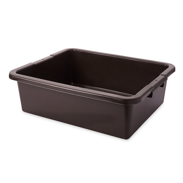 Rubbermaid Commercial Bus/Utility Box, 17.3" x 7" x 21.5" Brown, 100PK - FG335192BRN