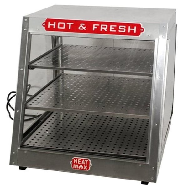 Heatmax HeatMax Slant 242424 Warmer 24 x 24 x 24 in. Slanted Food Warmer And Merchandiser - 242424