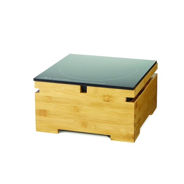 Rosseto Serving Solutions Multi-Chef Sngl Touch Top Induction Heater 120V- 60Hz with Bamboo Base - BP023
