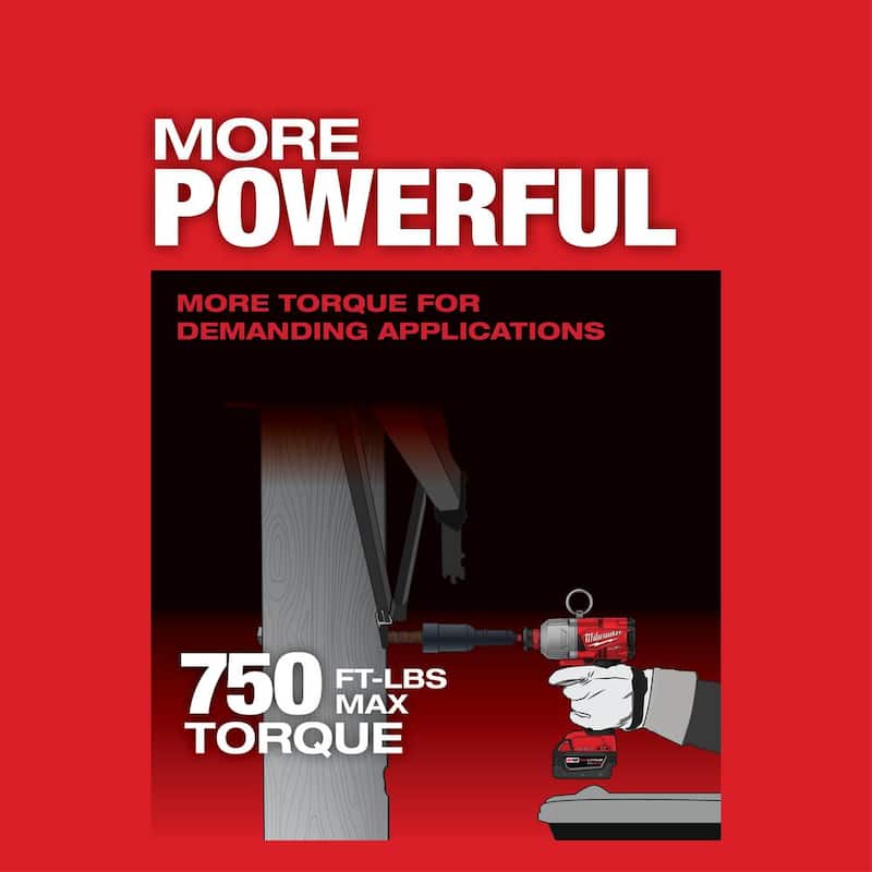 Llave de Impacto de Alto Torque Milwaukee M18 FUEL ONE-KEY 18V de Ion de Litio sin Escobillas Inalámbrica de 7/16 pulgadas (Herramienta Solamente) - 2865-20