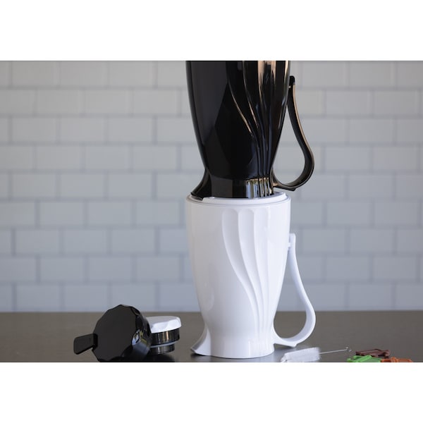 Service Ideas Twist N' Serve Coffee Carafe, 2L, BPA Free, Stackable, White - TNSPB2WH