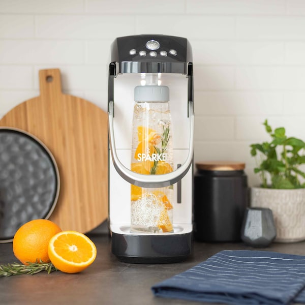 Sparkel Beverage System Home Sparkling Water and Soda Maker - Black - BOI-003-002-B
