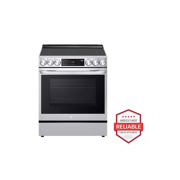 Almo 6.3 cu ft Smart Wi-Fi Enabled Stainless Steel Electric Slide-In Range - LSEL6335F
