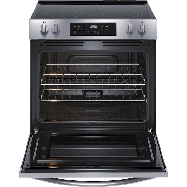 Almo Frigidaire 30-in. Front Control Smooth Top Electric Range - FCFE3062AS