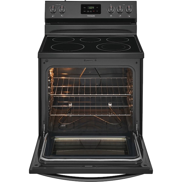 Almo Frigidaire 30-in. Black Electric Smooth Top Freestanding Range - FCRE3052AB