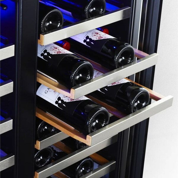 Edgestar BuiltIn 30 Inch Wide 56 Bottle Capacity French Door Wine Cooler with Door Locks - CWR5631FD