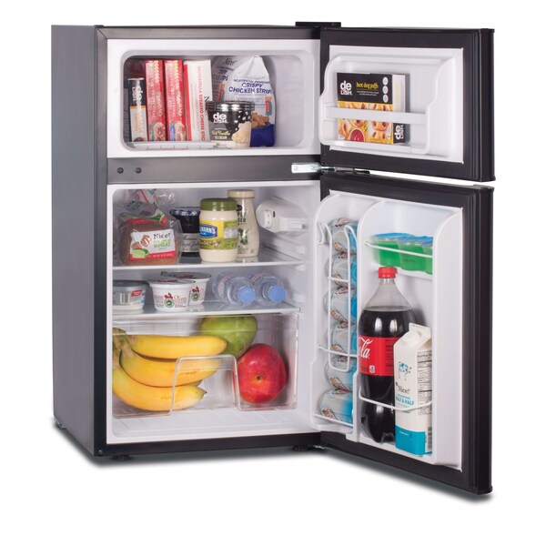 Commercial Cool 3.2 Cu. Ft. 2 Door Refrigerator , Freezer, Black - CCRD32B