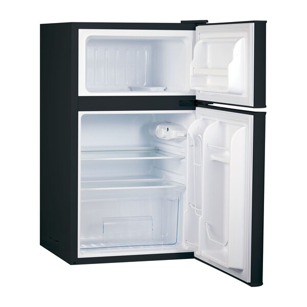 Commercial Cool 3.2 Cu. Ft. 2 Door Refrigerator , Freezer, Black - CCRD32B
