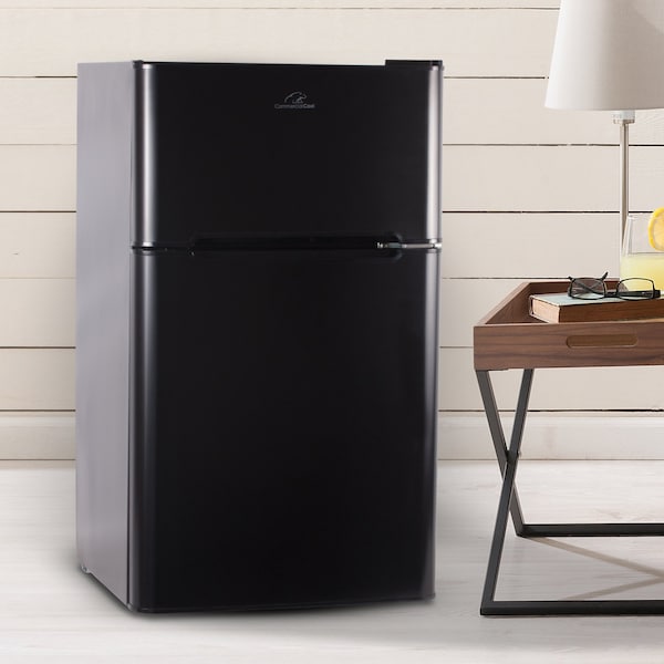 Commercial Cool 3.2 Cu. Ft. 2 Door Refrigerator , Freezer, Black - CCRD32B