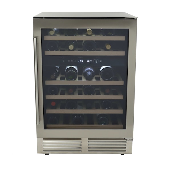 Avanti 43 Bottle DESIGNER Series Dual-Zone Wine Cooler, Stainless Steel - WCD46DZ3S