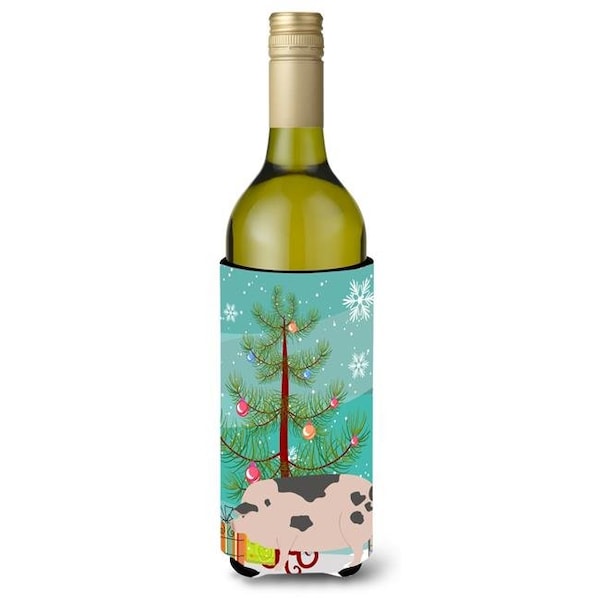 Carolines Treasures Carolines Treasures BB9307LITERK Gloucester Old Spot Pig Christmas Wine Bottle Beverge Insulator Hugger - BB9307LITERK