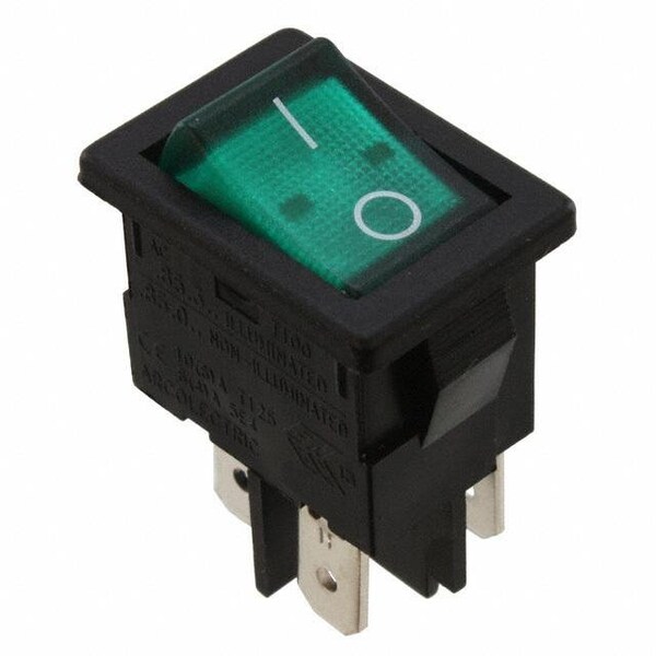 Interruptores basculantes arcoeléctricos SPST Interruptor basculante delgado con leyenda - H8800VABB-132W