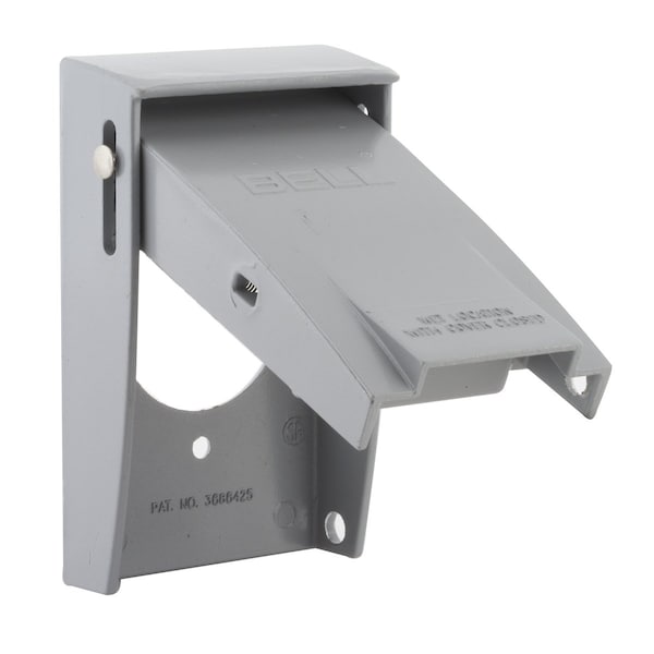 Bell Outdoor Weatherproof Cover, Single Gang Box Type, 1 Gang, Flip/Snap Cover - 5029-0