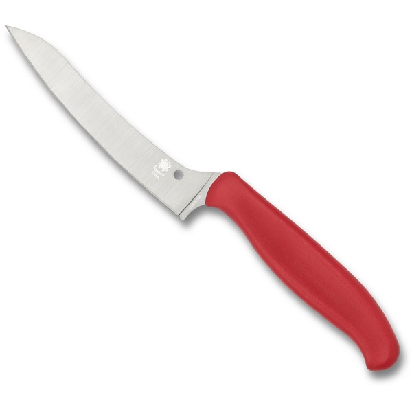 Spyderco 2024 Spyderco Z-Cut Kitchen Knife, Lightweight Red, Pointed Tip - SPY-K14PRD