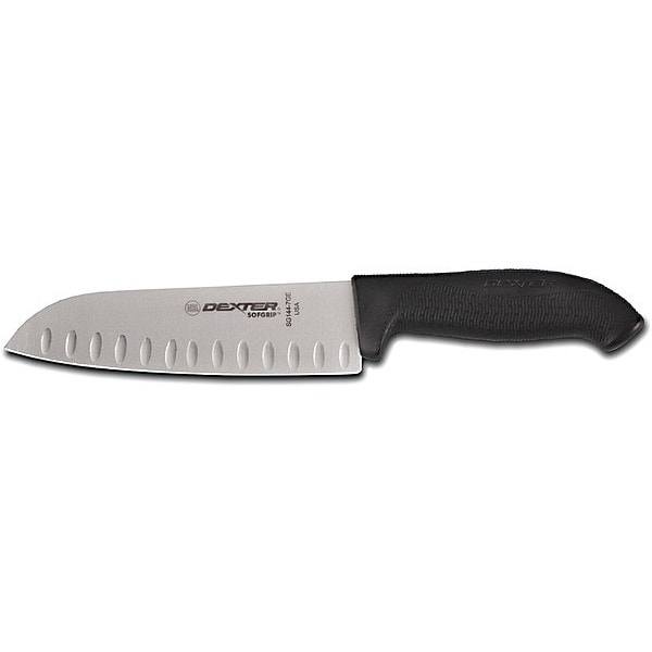 Dexter Russell Duo Edge Santoku Knife Black Handle 7 In - 24503B