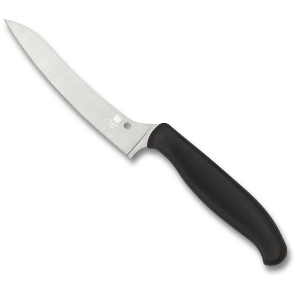 Spyderco 2024 Spyderco Z-Cut Kitchen Knife, Lightweight Black, Pointed Tip - SPY-K14PBK