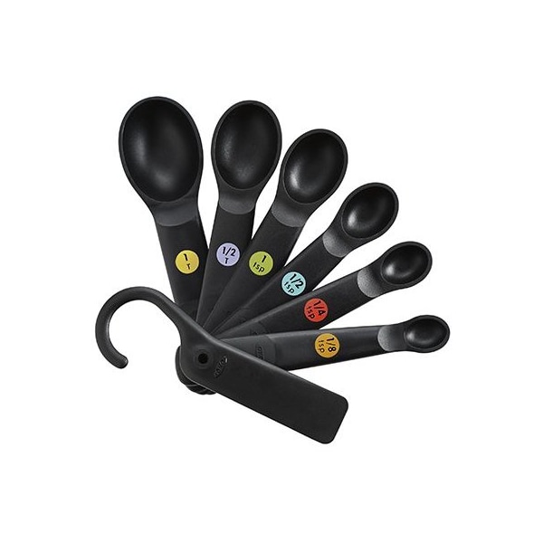 Oxo International 6PC BLK Meas Spoon Set - 11110801
