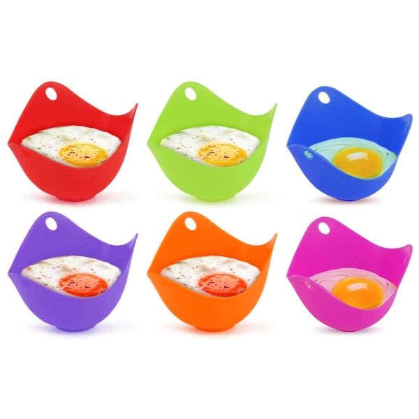 1947Kitchen Silicone Egg Poaching Cups Set, 6PK - TI-6SEP-MIX