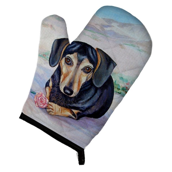 Carolines Treasures Black and Cream Dachshund Oven Mitt - 7076OVMT