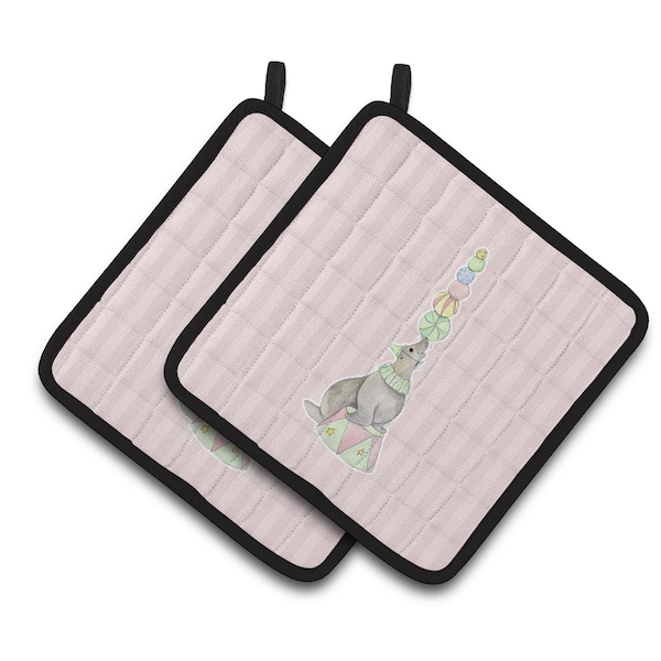 Carolines Treasures Circus Seal Pair of Pot Holders - BB6858PTHD