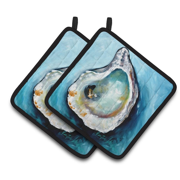 Carolines Treasures Oyster J Mac Pair of Pot Holders - MW1332PTHD