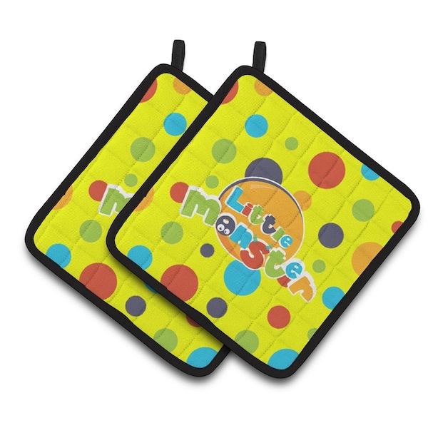 Carolines Treasures Little Monster Pair of Pot Holders - BB7006PTHD