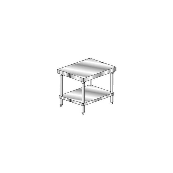 Aero Aero Manufacturing Mixer Stand W/ Galv Undershelf, 14 Ga 304 Stainless Steel Top, 24"Wx24"D - 2MGU-2424