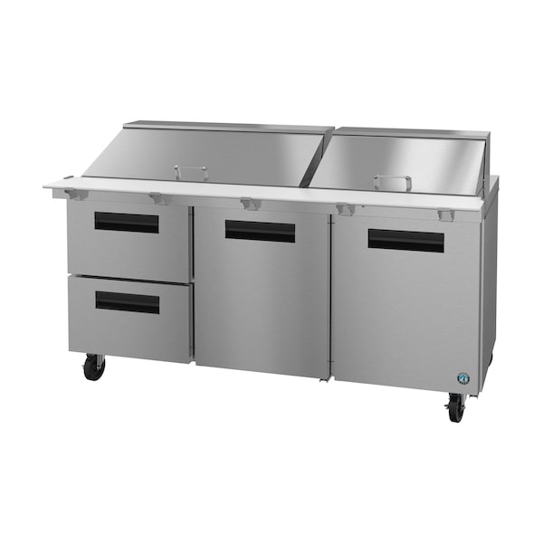 Hoshizaki America Refrigerator, Three Section Mega Top Prep Table, Drawer/Door Combo,  - SR72B-30MD2