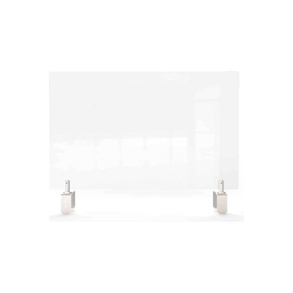Ghent Ghent Clear Partition Extender with Attachable Clamps, 18"H x 24"W - PEC1824-A