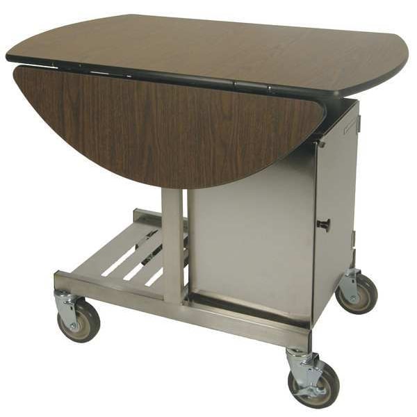 Geneva Simplicity Room Service Table, Oval Flip-Up Top, Tri-Fold Leaves - 74405
