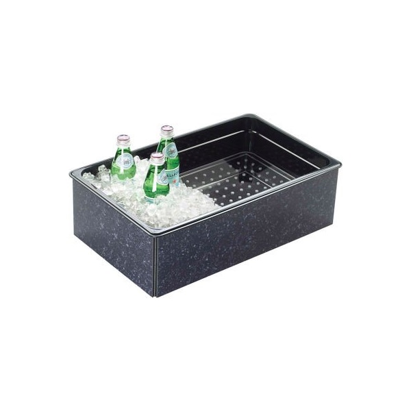 Cal Mil Plastics Cal-Mil 368-12-17 Fully Insulated Ice Housing 12"W x 20"D x 6"H Charcoal Granite - 368-12-17