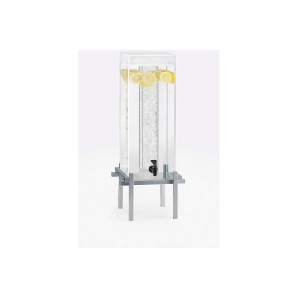 Cal Mil Plastics Cal-Mil 1132-5-74 One by One 5 Gallon Beverage Dispenser 11-5/8"W x 11-7/8"D x 28-7/8"H Silver - 1132-5-74
