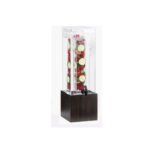 Cal Mil Plastics Cal-Mil 1527-3INF-96 Midnight Acrylic Infusion Dispenser 3 Gallon 8-1/4"W x 10-1/2"D x 23-1/2"H - 1527-3INF-96