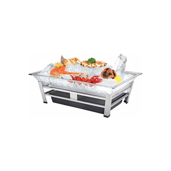 Cal Mil Plastics Cal-Mil IP2020-39 Large Ultimate Ice Housing Display 24"W x 48"D x 10"H Platinum - IP2020-39