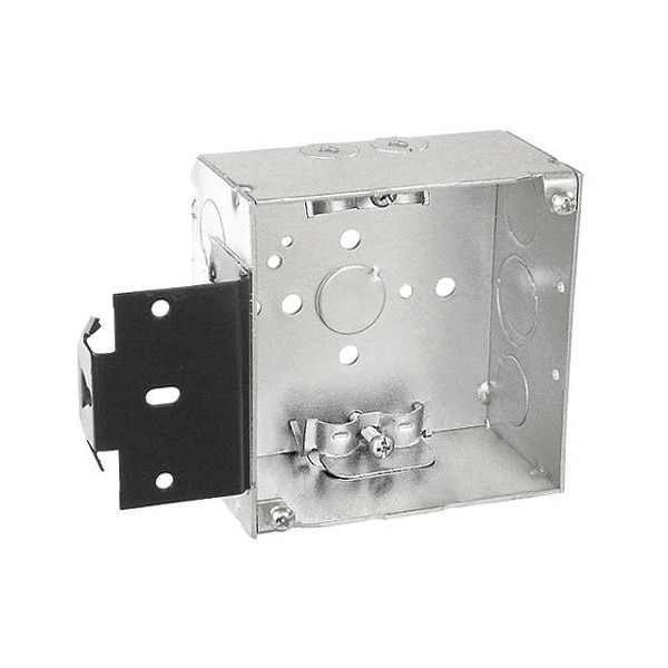 Southwire Electrical Box, 30.3 cu in, Junction Box Type, 4 Gangs, Steel, Square Shape - 52171-MSR