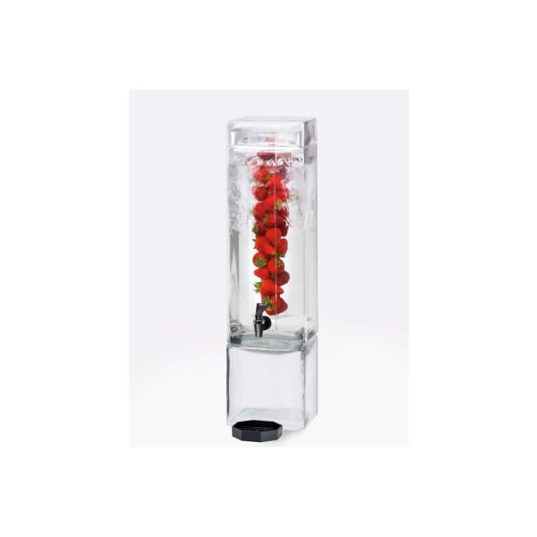 Cal Mil Plastics Cal-Mil 1112-3INF Square Glass Infusion Dispenser 3 Gallon 7"W x 9"D x 26-1/2"H - 1112-3INF