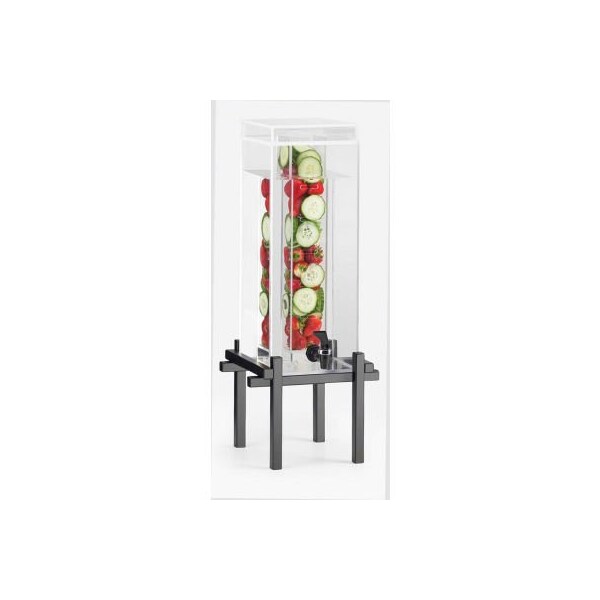 Cal Mil Plastics Cal-Mil 1132-5INF-13 One by One 5 Gallon Dispenser 11-5/8"W x 11-7/8"D x 28-7/8"H Black - 1132-5INF-13