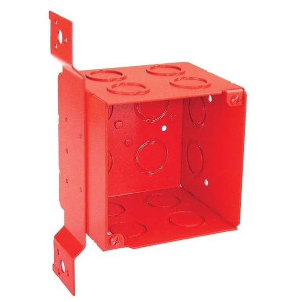 Southwire Electrical Box, 30.3 cu in, Square Box Type, 4 Gangs, Steel, Square Shape - 52181-FRED