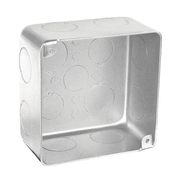 Southwire Electrical Box, 30.3 cu in, Square Box Type, 4 Gangs, Steel, Square Shape - 52171-3/4-1VT