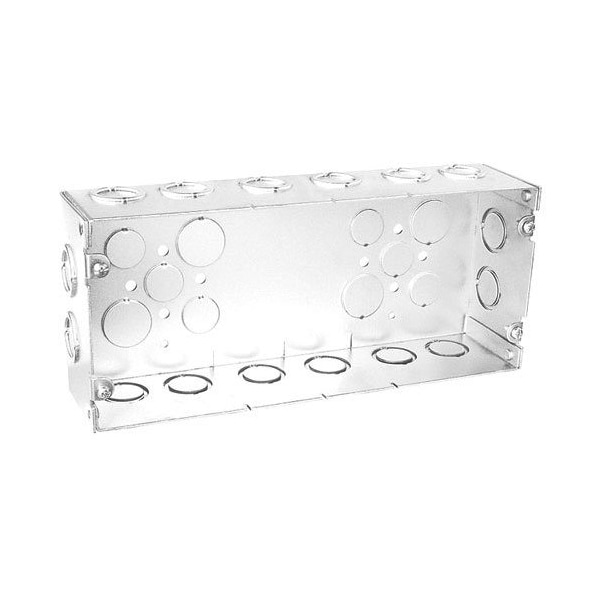 Southwire Electrical Box, 111.8 cu in, Multi Gang Box Type, 4 Gangs, Steel, Rectangular Shape - GB-2124