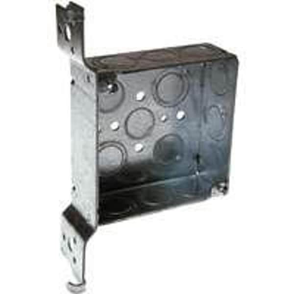 Raco Raco D4SB-50-FB Switch Box, 1-Gang, 13-Knockout, 1/2 in Knockout, Steel, Gray, Galvanized, Flush - 8197