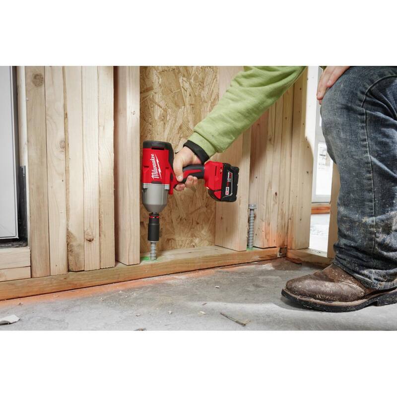 Llave de impacto de alto torque Milwaukee M18 de 18 voltios de iones de litio sin escobillas de 1/2 pulg. con anillo de fricción (solo herramienta) - 2666-20